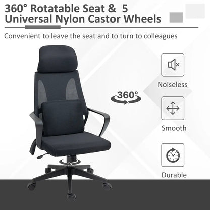 High-Back Mesh Office Chair – Ergonomic Swivel Desk Chair
