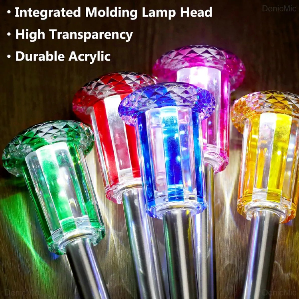 Solar Candy Cane Pathway Lights, 10 Pack