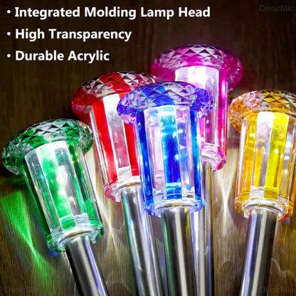 Solar Candy Cane Pathway Lights, 10 Pack