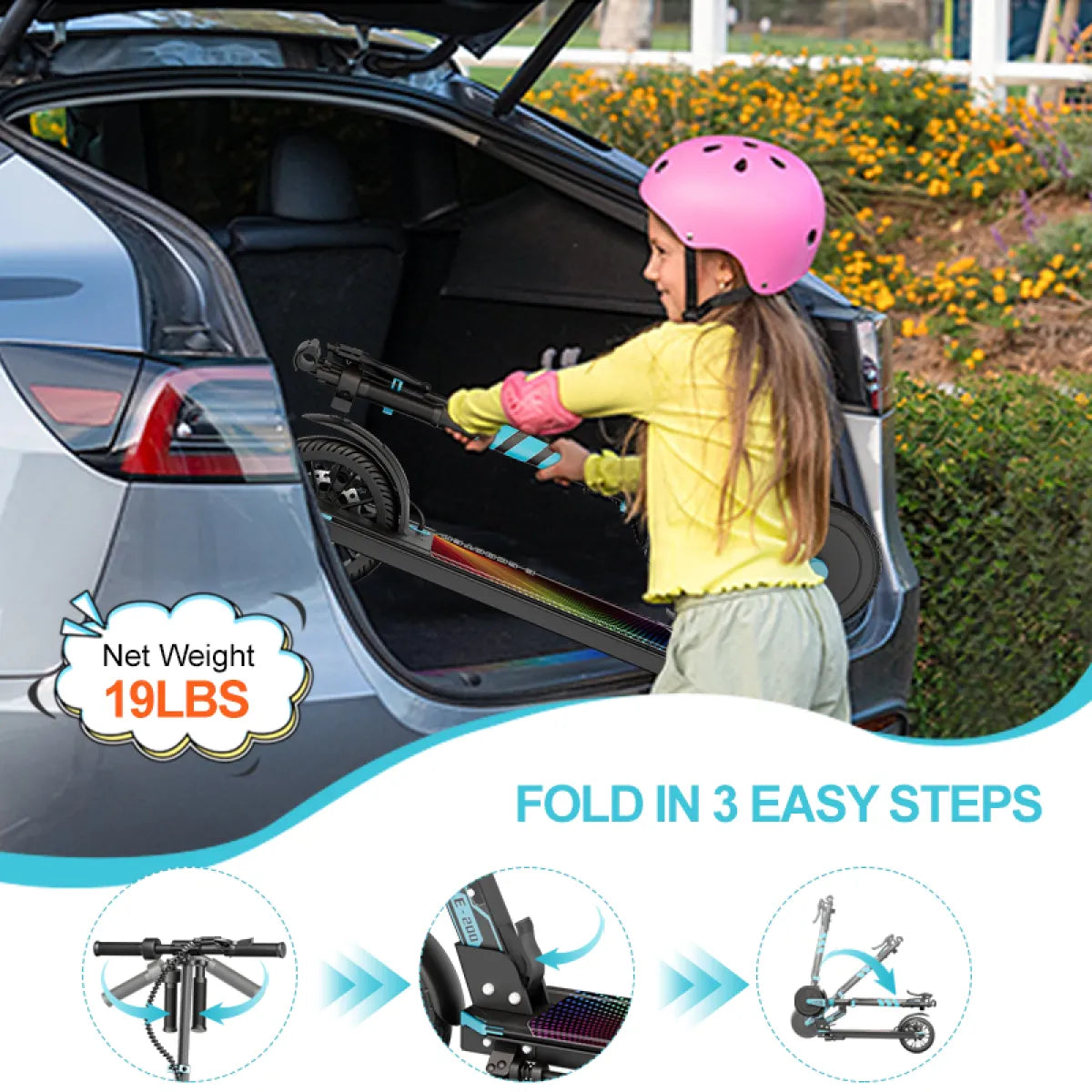 E200 Electric Scooter for Kids – Folding Ride-On