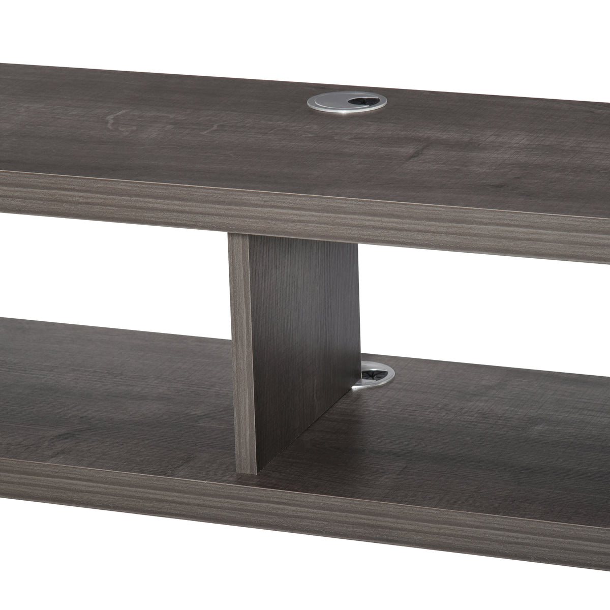 Wall-mounted floating TV stand, dark grey