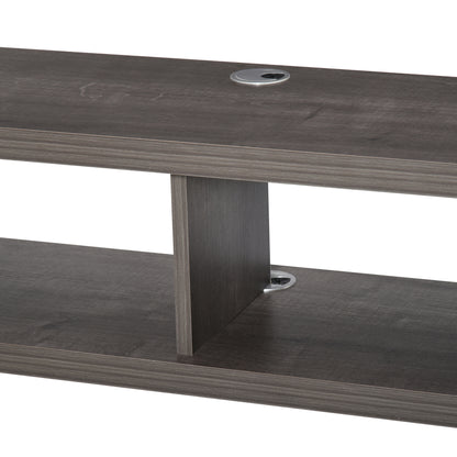 Wall-mounted floating TV stand, dark grey