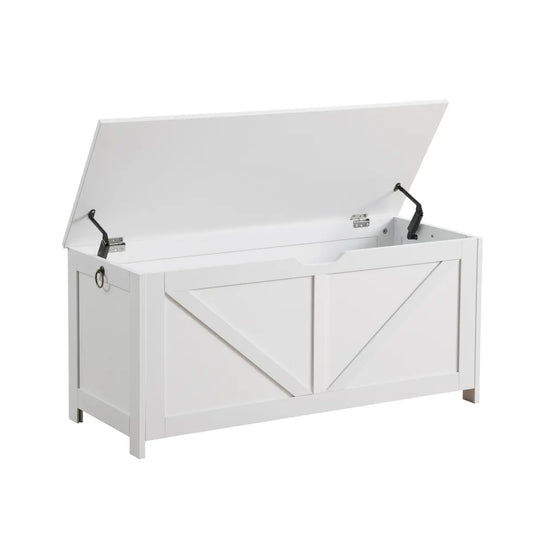 Hinged Lid Storage Chest Bench for Entryway
